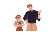 Parents support, talk to kids set, a Person Illustration by PaperTrident (Thumbnail 5 of 7)
