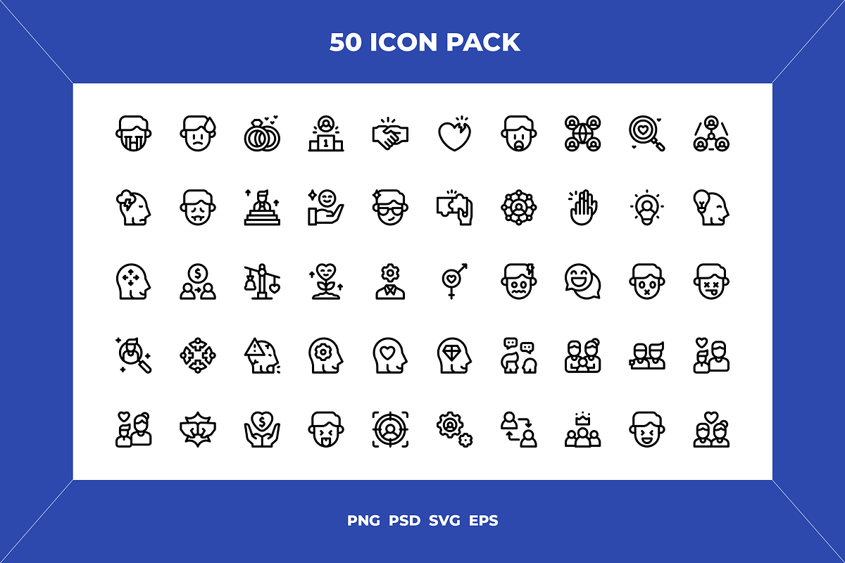 Human relations icons, an Outline Icon by Wencory (Photo 1 of 2)