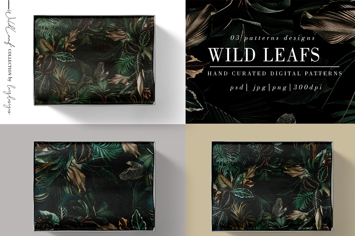 Wild Leafs (Foliage Pattern), a Wallpaper Graphic by Luiz da Rolt Grathwohl (Photo 7 of 8)