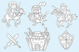 Brave Knights Digital Stamps