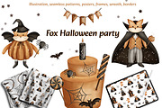 Fox Halloween Party. Kids collection, an Animal Illustration by Linerisyart (Thumbnail 1 of 16)
