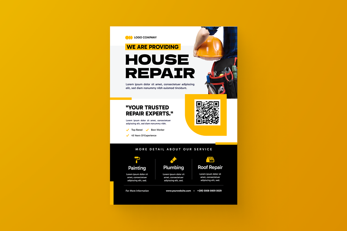 House Repair Flyer, a Flyer Template by MMPixelCraft (Photo 6 of 6)