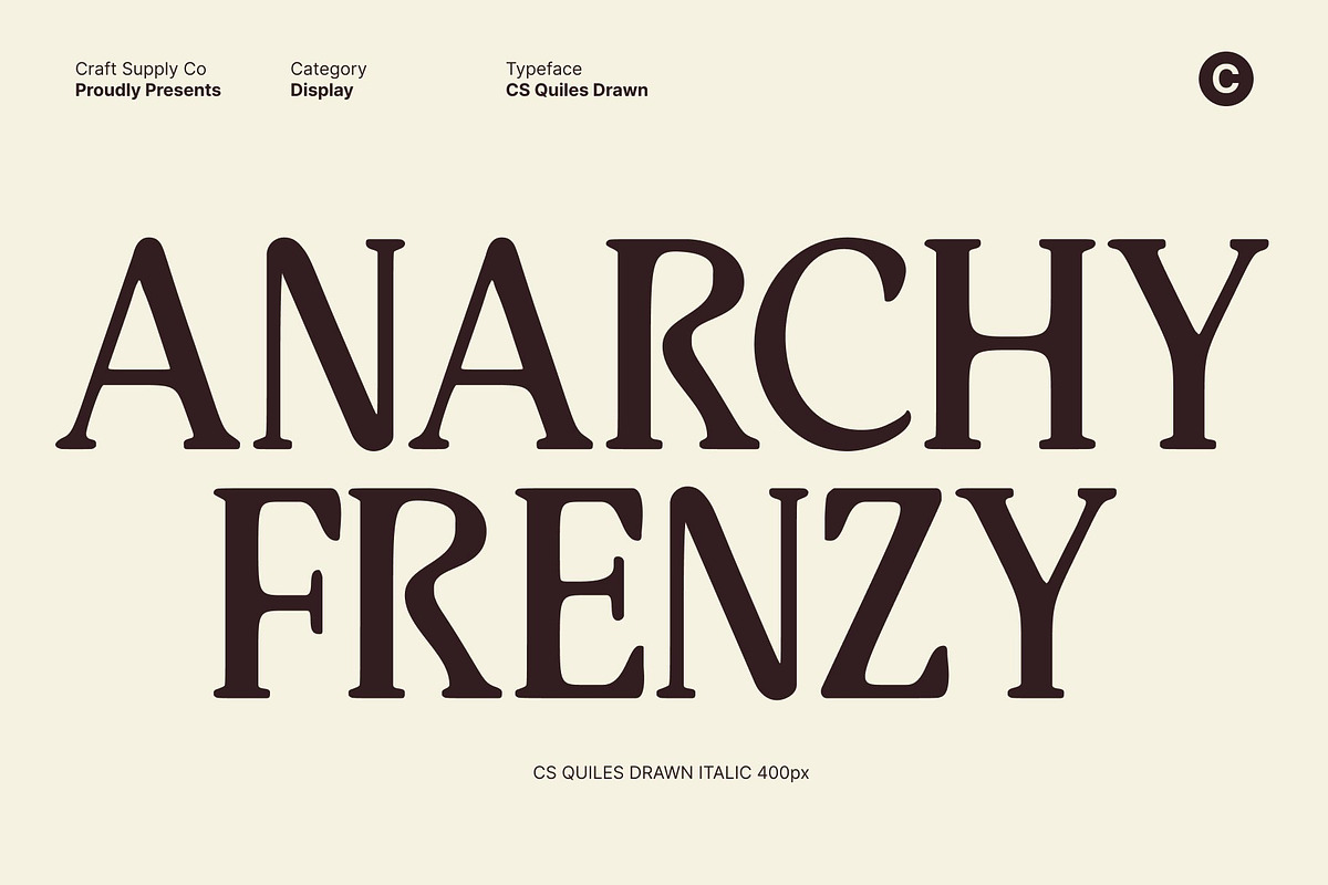 CS Quiles Drawn, a Serif Font by Craft Supply Co. (Photo 5 of 8)