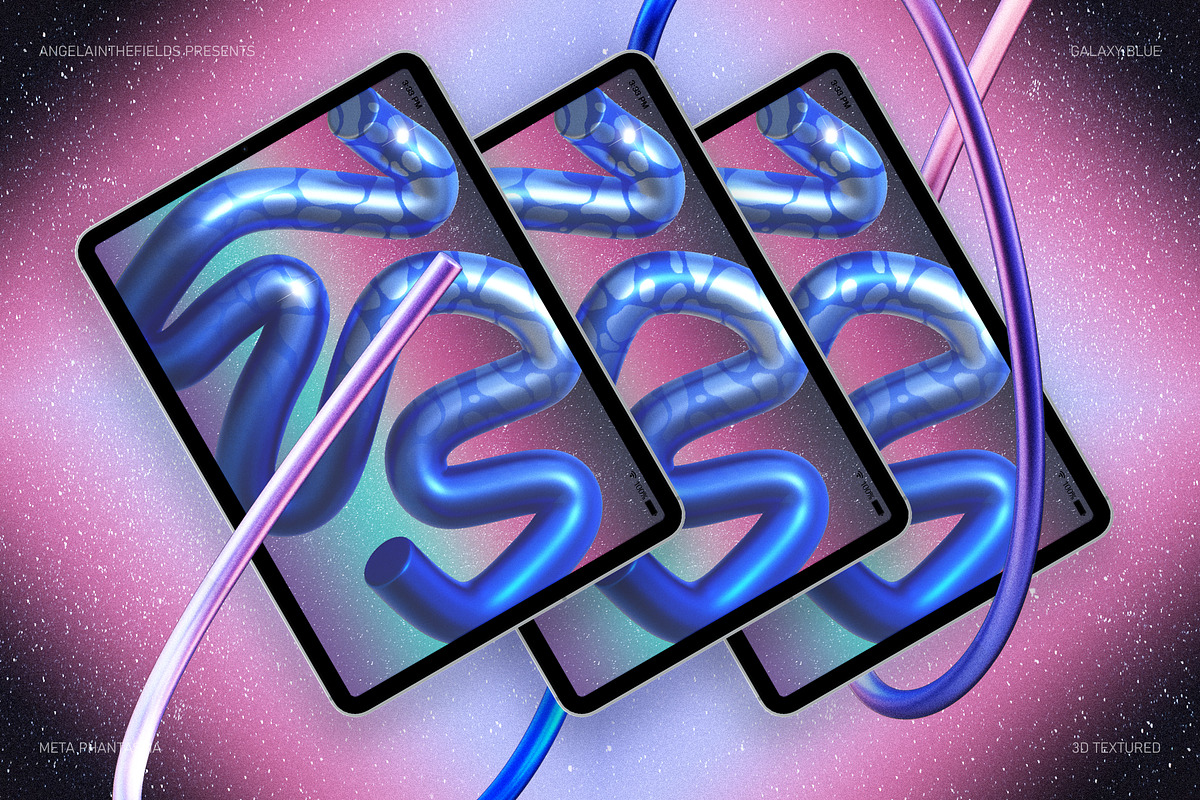 3D GALAXY BLUE Objects, an Object Graphic by angelainthefields (Photo 8 of 11)