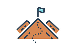 Peak mountain color icon, a Duotone Icon by Creative priyanka