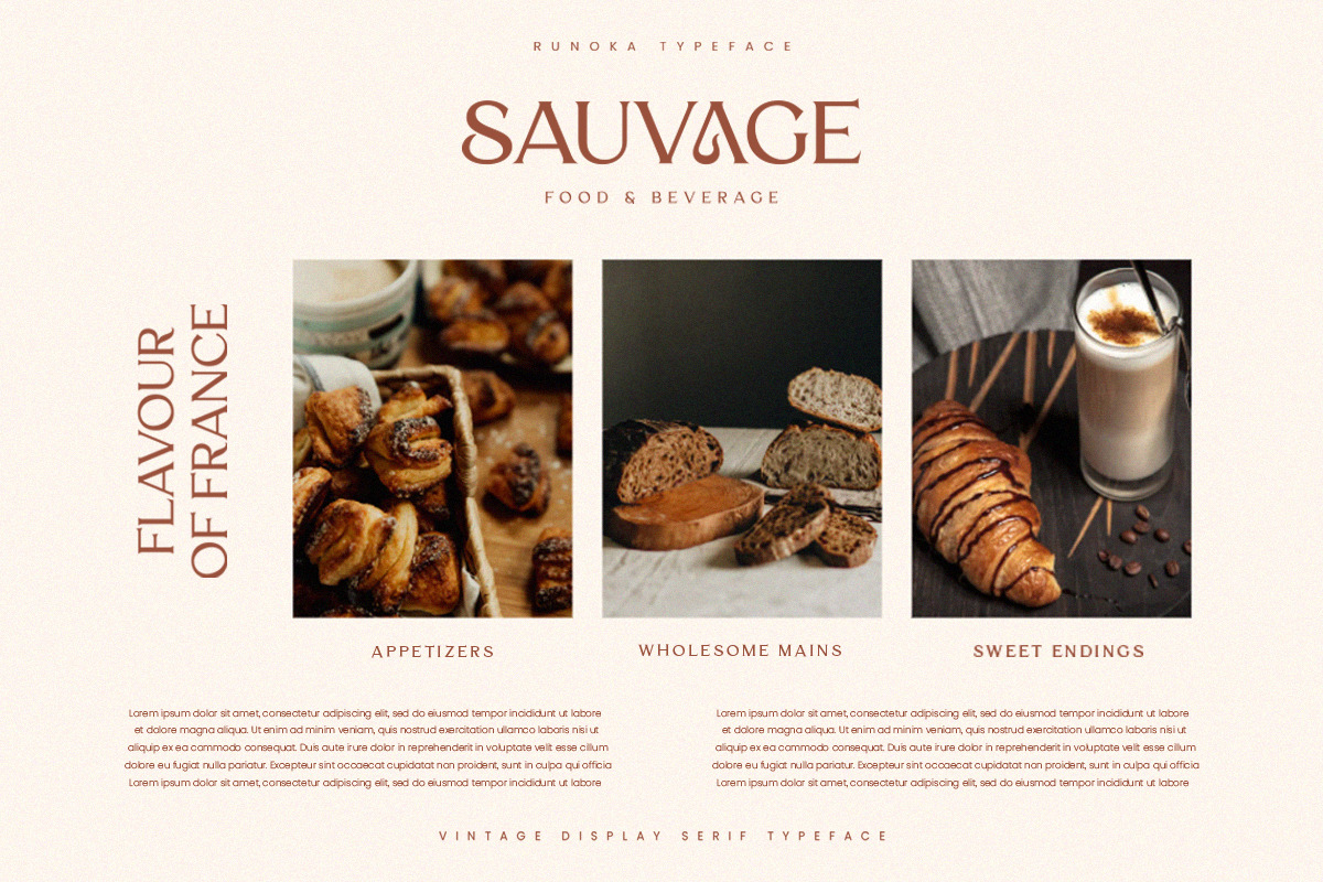 Runoka | Vintage Serif Font, a Serif Font by Pentagonistudio (Photo 7 of 10)