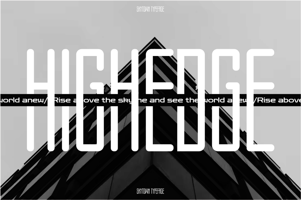 Skytown Condensed Rounded Sans Serif, a Font by PutraCetol Studio (Photo 4 of 5)