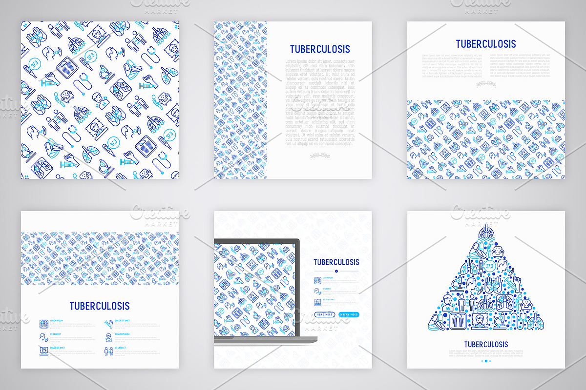 Tuberculosis Icons Set | 30 Template, an Outline Icon by Alex Blogoodf (Photo 5 of 10)