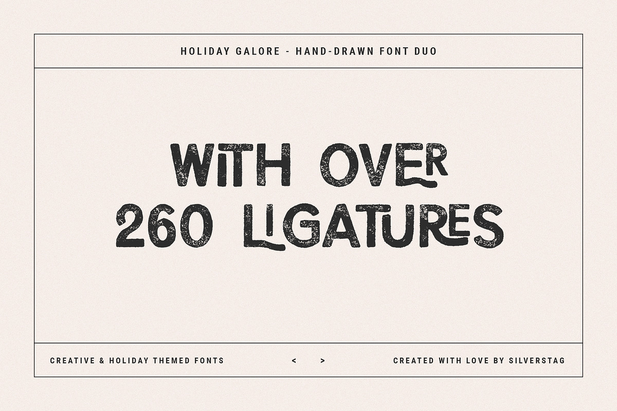 Holiday Galore - Hand-Drawn Font Duo, a Sans Serif Font by SilverStag Type Foundry (Photo 33 of 39)