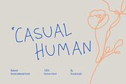 Casual Human Fonts, a Handwritten Font by tomatstudio (Thumbnail 1 of 6)
