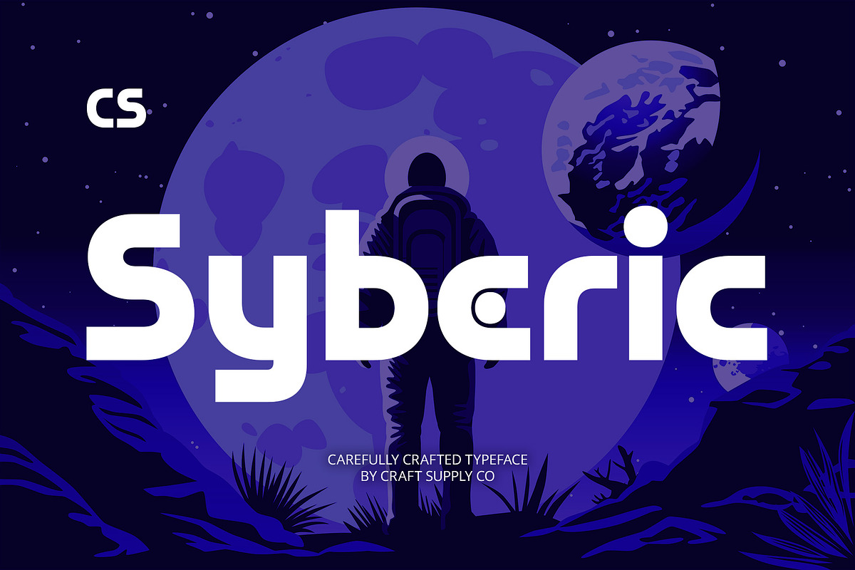 CS Syberic – Techno Font, a Sans Serif Font by Craft Supply Co. (Photo 1 of 8)