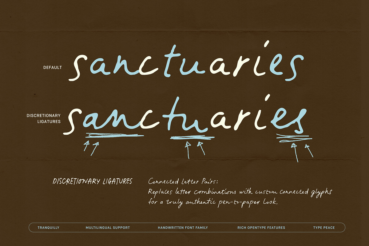 Tranquilly | Handwritten Font, a Handwritten Font by type peace (Photo 9 of 19)