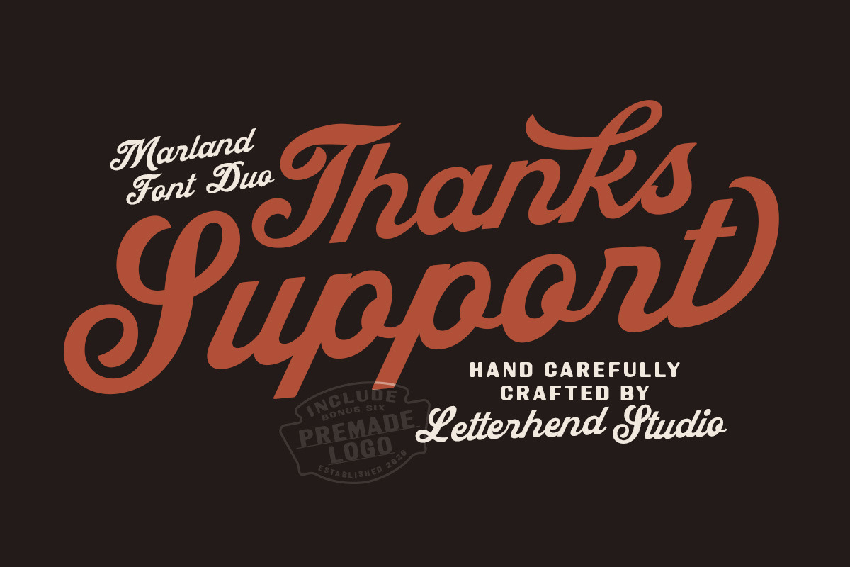 Marland Script & Sans, a Script Font by Letterhend Studio (Photo 10 of 10)