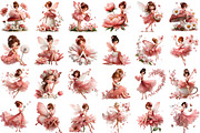 Whimsical Spring Fairy Clipart, an Illustration by designcity5 (Thumbnail 2 of 5)