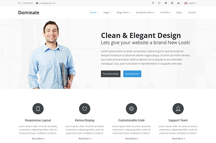 Dominate - Responsive HTML Template
