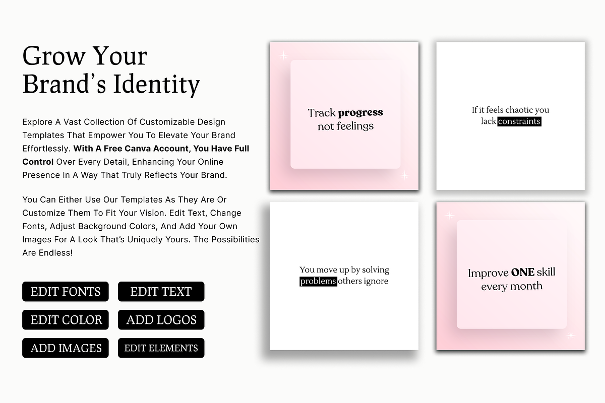 GROWTH MINDSET INSTAGRAM TEMPLATE, a Social Media Template by RB Boutique (Photo 7 of 9)