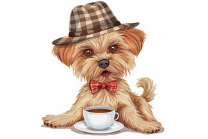 Stylish funny cute dog breeds in a b, an Animal Photo by Pixeness Studio