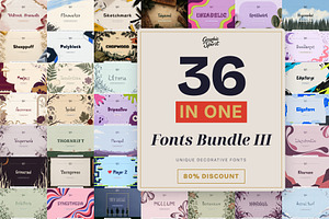 Fonts Bundle III for Creative Design