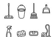 42 Minimal Household Cleaning Icons, an Outline Icon by adenpinkstore (Thumbnail 9 of 17)
