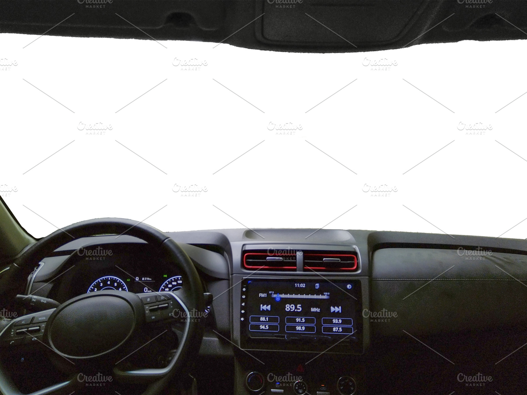 Interior cabin of modern vehicle, a Transportation Photo by DanFLCreativo