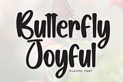 Butterfly Joyful | Script Font, a Handwritten Font by Scratchones (Thumbnail 1 of 8)