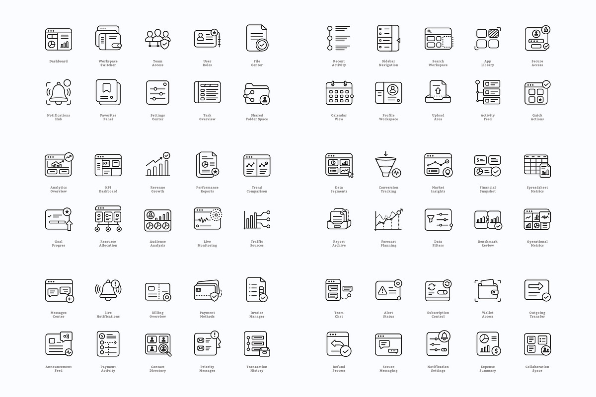 Strategic Planning Dashboard Icons, an Outline Icon by vexper (Photo 10 of 10)