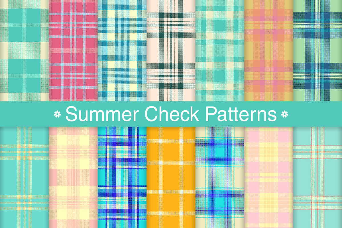 #247 Summer Check Patterns, a Pattern Graphic by Plaid4You (Photo 1 of 5)
