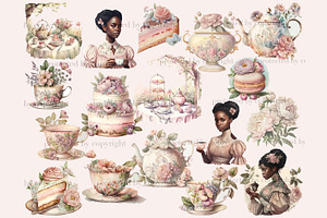 Tea Party Clipart Black Girl