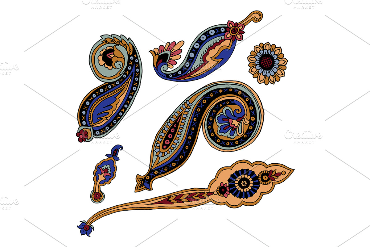 Paisley Vector Bundle, an Illustration by StabuLaRasa illustration (Photo 2 of 27)