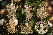 Angel Christmas Ornament SVG Bundle, a Decorative Illustration by svgocean (Thumbnail 1 of 7)