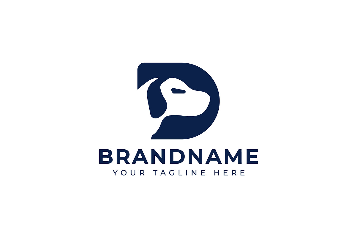 Letter D Dog Logo, a Branding & Logo Template by Pray Art Design Studio