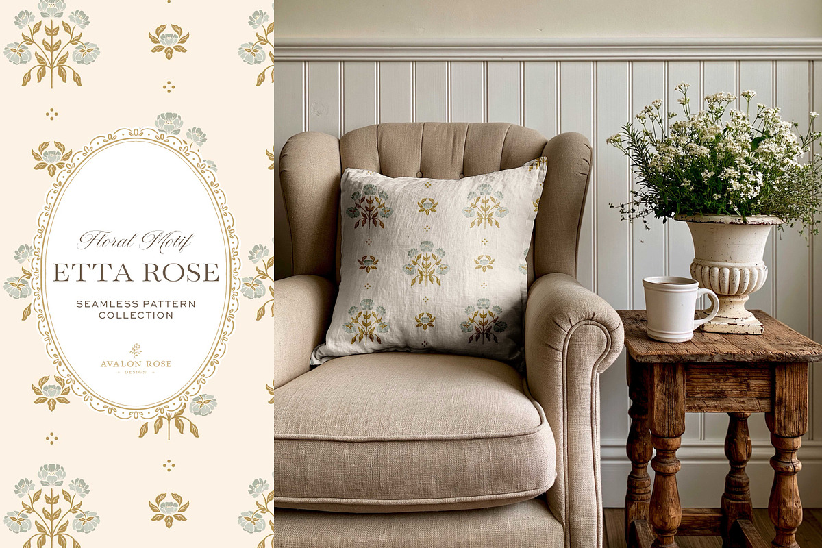 Vintage Sage Floral Print Patterns, a Pattern Graphic by Eclectic Anthology (Photo 8 of 14)