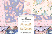 Ballerina Seamless Digital Papers, a Pattern Graphic by Masha  Studio (Thumbnail 6 of 10)