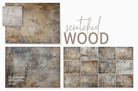 Scratched Wood, a Texture Graphic by rileyBgraphics