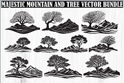 Majestic Mountain and Tree Vector, an Object Graphic by jahid234 (Thumbnail 1 of 11)