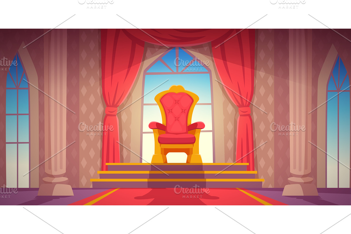 Luxury interior. Big room for king, an Object Illustration by Onyx