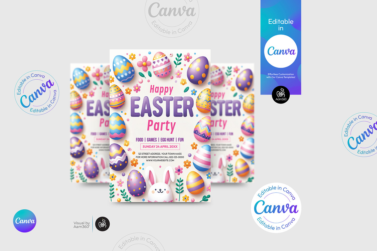 Easter Party Flyer Template, a Print Template by Aam360 (Photo 1 of 3)