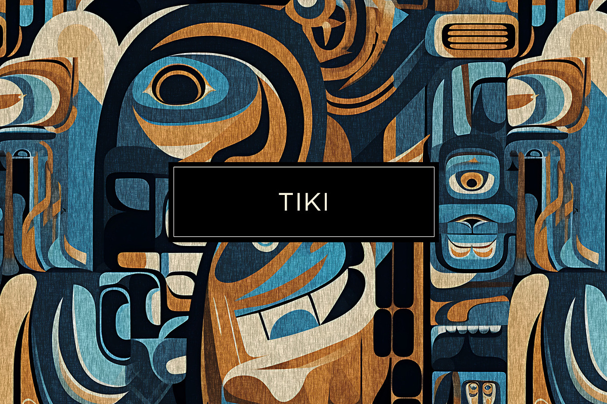 Repeat Pattern Tiki Tribal 46, a Pattern Graphic by Design Haus Gallery (Photo 1 of 5)