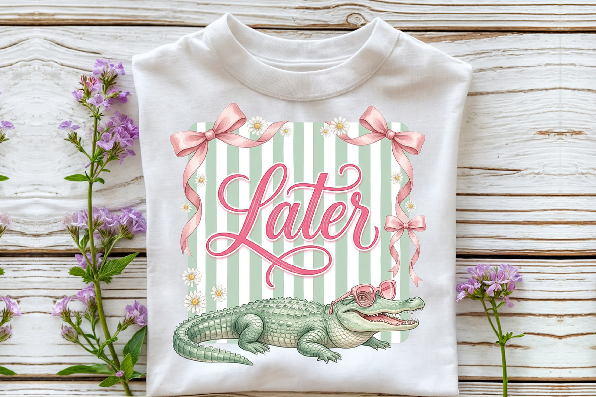Later Gator Coquette Preppy Striped, a Work Illustration by Sublimation Artist (Photo 3 of 9)