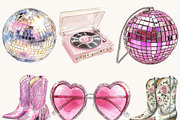 Pink Disco Cowgirl Clipart, a Person Illustration by Design Scotch (Thumbnail 5 of 9)