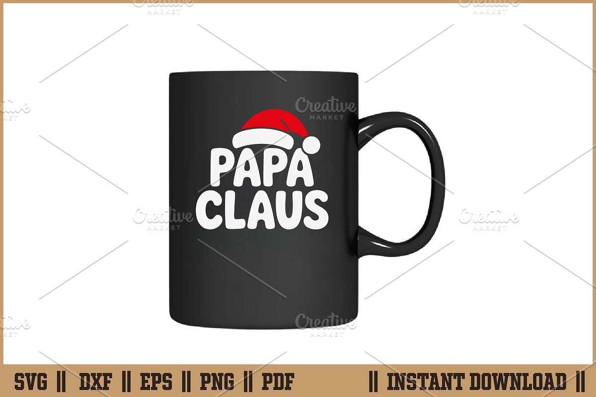 Papa Claus Christmas Grandpa SVG, a Seasonal Illustration by Handy Arts Studio (Photo 3 of 3)