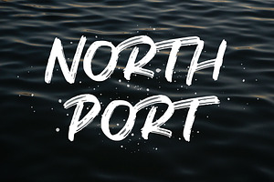 North Port | All Caps Brush Font, a Sans Serif Font by Hustle Supply Co.
