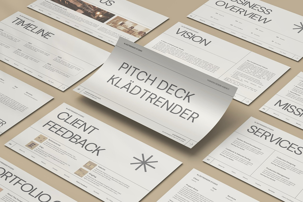 Beige Minimalist Pitch Deck V4, a Presentation Template by FIBRINOSÄ (Photo 2 of 11)