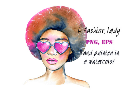 A fashion lady in a sunglasses