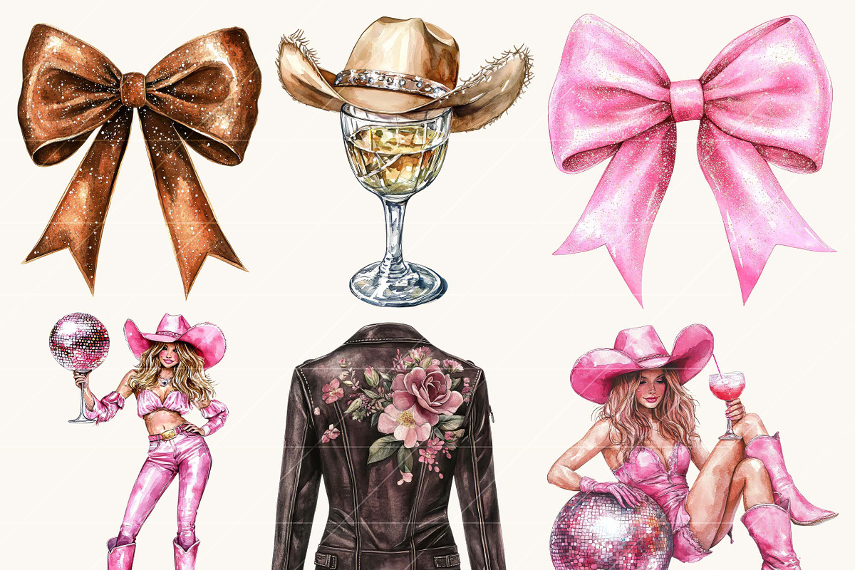 Watercolor Cowgirl PNG Clipart, a Person Illustration by SparkyDesignsUS (Photo 4 of 8)