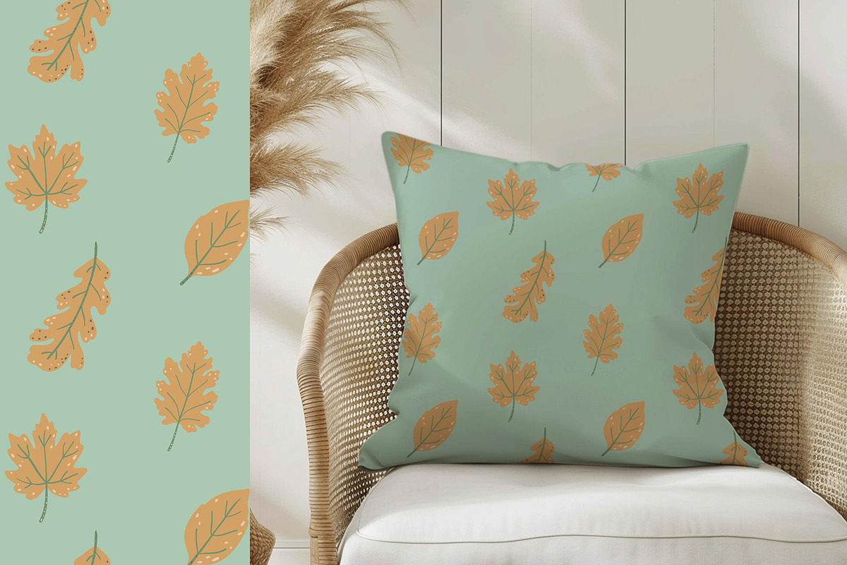 Autumn Leaves clipart & patterns, a Seasonal Illustration by Carpet Tapete Pretzel (Photo 11 of 11)
