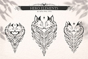 Heartful Animals - Tattoo Vector Set, an Object Illustration by Christine Krahl (Thumbnail 9 of 16)