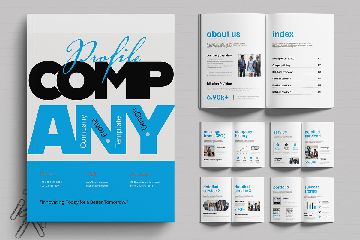 Company Profile Template, a Brochure Template by MightyDesign (Photo 1 of 6)