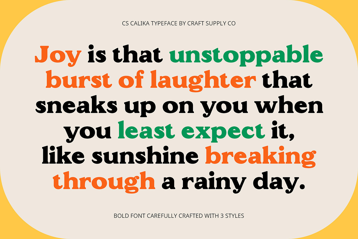 CS Calika – Bold Font, a Serif Font by Craft Supply Co. (Photo 5 of 8)