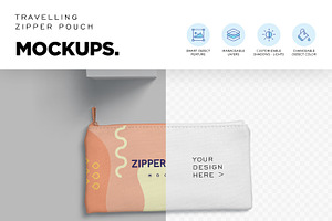 Zipper Canvas Pouch Mockups